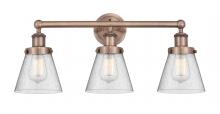 Innovations Lighting 616-3W-AC-G64 - Cone - 3 Light - 24 inch - Antique Copper - Bath Vanity Light