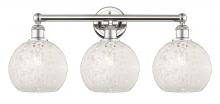 Innovations Lighting 616-3W-PN-G1216-8WM - White Mouchette - 3 Light - 26 inch - Polished Nickel - Bath Vanity Light