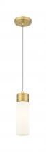 Innovations Lighting 617-1P-BB-G617-8WH - Boreas - 1 Light - 3 inch - Brushed Brass - Cord Hung - Mini Pendant