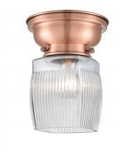 Innovations Lighting 623-1F-AC-G302 - Colton - 1 Light - 6 inch - Antique Copper - Flush Mount