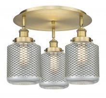 Innovations Lighting 916-3C-BB-G262 - Edison - 3 Light - 18 inch - Brushed Brass - Flush Mount