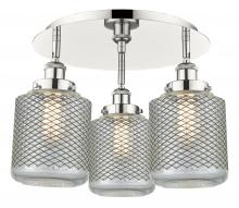 Innovations Lighting 916-3C-PN-G262 - Edison - 3 Light - 18 inch - Polished Nickel - Flush Mount