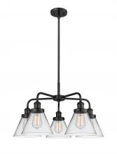 Innovations Lighting 916-5CR-BK-G42 - Cone - 5 Light - 26 inch - Matte Black - Chandelier