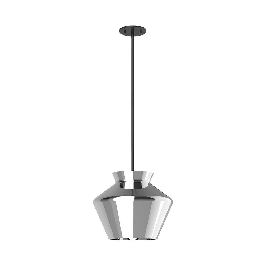 Trinity 13-in Black/Chrome LED Pendant