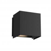 Kuzco Lighting Inc EW48006-BK-UNV - Helsinki 6-in Black LED Exterior Wall Sconce