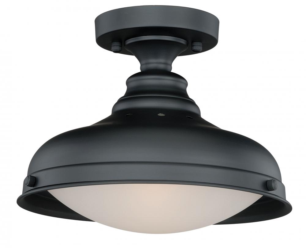 Keenan 12.25-in Semi Flush Ceiling Light Oil Rubbed Bronze