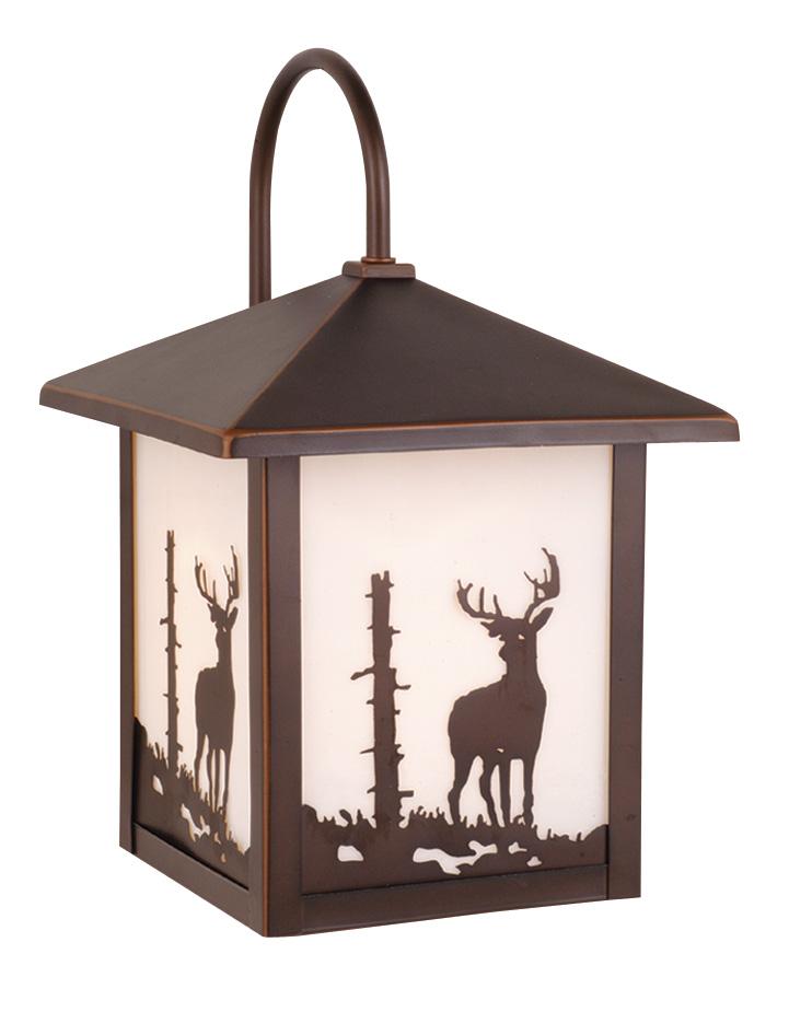 Bryce 8-in Deer Outdoor Wall Light Burnished Bronze