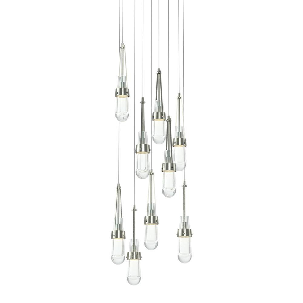 Link 9-Light Clear Glass Pendant