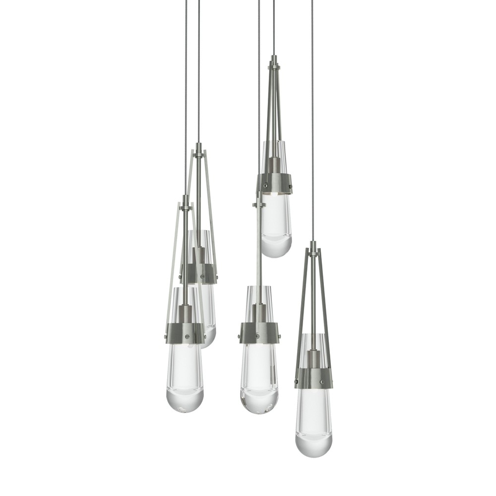 Link 5-Light Clear Glass Pendant