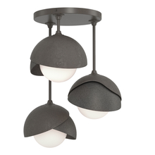 Hubbardton Forge 121374-SKT-07-20-GG0711 - Brooklyn 3-Light Double Shade Semi-Flush