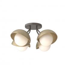 Hubbardton Forge 121375-SKT-07-84-GG0711 - Brooklyn 4-Light Single Shade Semi-Flush