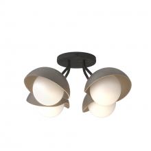 Hubbardton Forge 121375-SKT-10-07-GG0711 - Brooklyn 4-Light Single Shade Semi-Flush