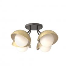 Hubbardton Forge 121375-SKT-14-86-GG0711 - Brooklyn 4-Light Single Shade Semi-Flush