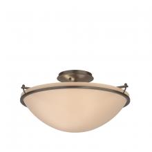 Hubbardton Forge 124304-SKT-05-SS0053 - Plain Large Semi-Flush