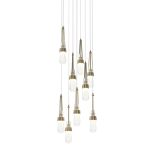 Hubbardton Forge 131100-SKT-LONG-84-YG0434 - Link 9-Light Blown Glass Pendant