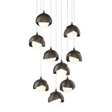 Hubbardton Forge 131105-SKT-LONG-14-05-GG0711 - Brooklyn 9-Light Double Shade Pendant