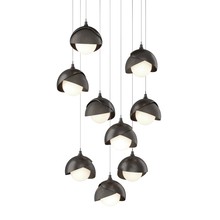 Hubbardton Forge 131105-SKT-LONG-14-07-GG0711 - Brooklyn 9-Light Double Shade Pendant