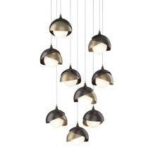 Hubbardton Forge 131105-SKT-LONG-14-84-GG0711 - Brooklyn 9-Light Double Shade Pendant