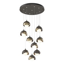 Hubbardton Forge 131105-SKT-STND-07-84-GG0711 - Brooklyn 9-Light Double Shade Pendant