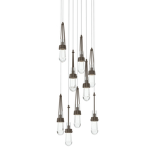 Hubbardton Forge 131108-SKT-LONG-05-ZM0434 - Link 9-Light Clear Glass Pendant