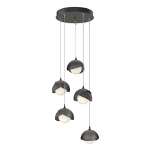 Hubbardton Forge 131125-SKT-STND-07-89-GG0711 - Brooklyn 5-Light Double Shade Pendant