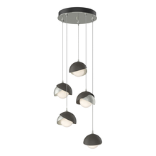 Hubbardton Forge 131125-SKT-STND-85-07-GG0711 - Brooklyn 5-Light Double Shade Pendant