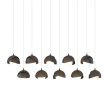 Hubbardton Forge 131205-SKT-LONG-05-14-GG0711 - Brooklyn 10-Light Double Shade Pendant