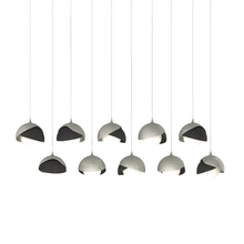 Hubbardton Forge 131205-SKT-LONG-85-10-GG0711 - Brooklyn 10-Light Double Shade Pendant