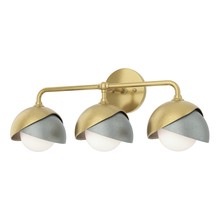 Hubbardton Forge 201375-SKT-86-82-GG0711 - Brooklyn 3-Light Double Shade Bath Sconce