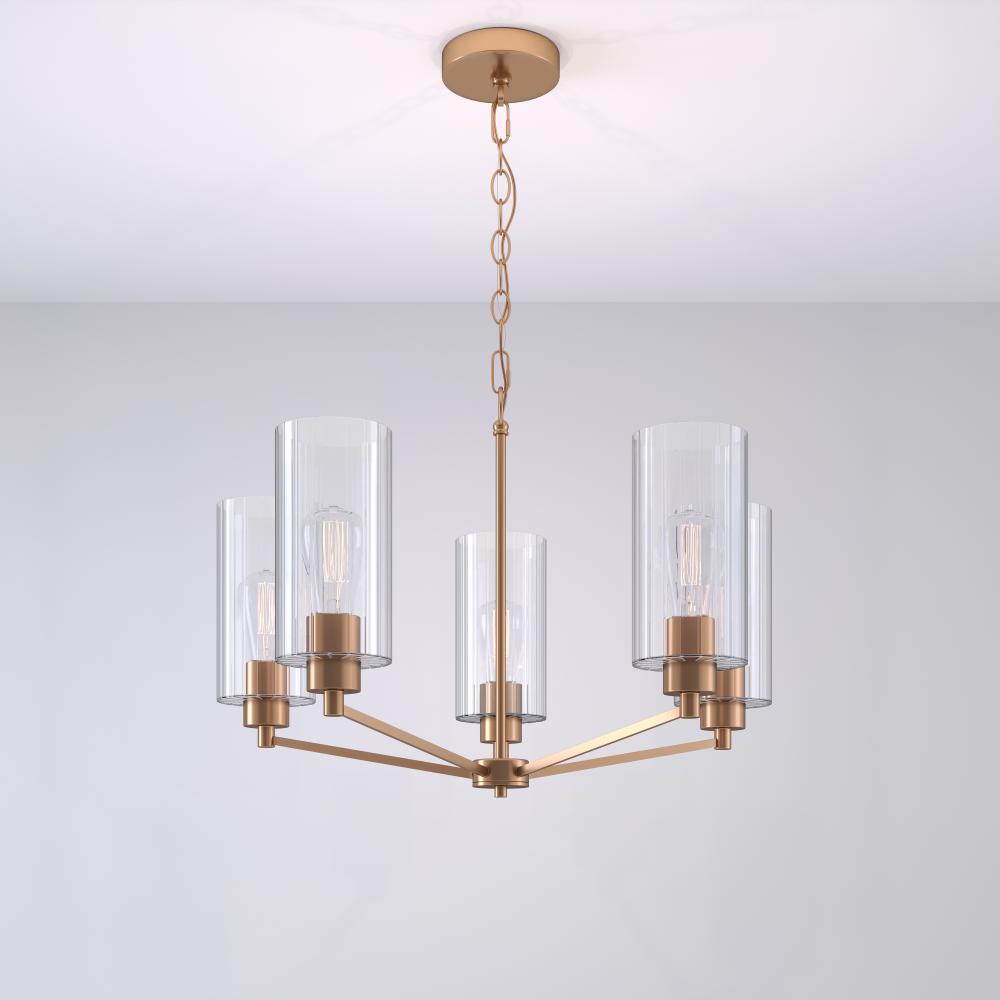 Beverlly 5-Light Chandelier Ceiling Light Modern Gold