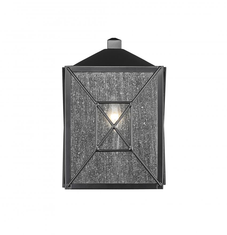 Caswell 1-Light Outdoor Wall Sconce Powder Coated Black