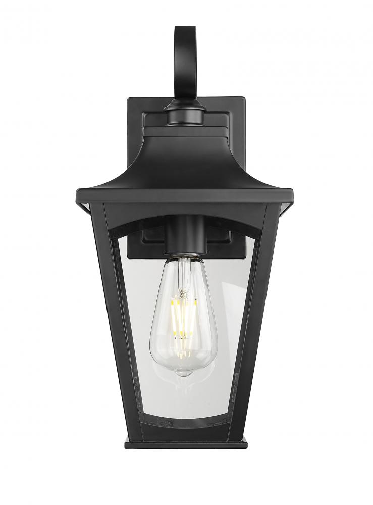 Curry 1-Light Outdoor Wall Sconce Powder Coated Black