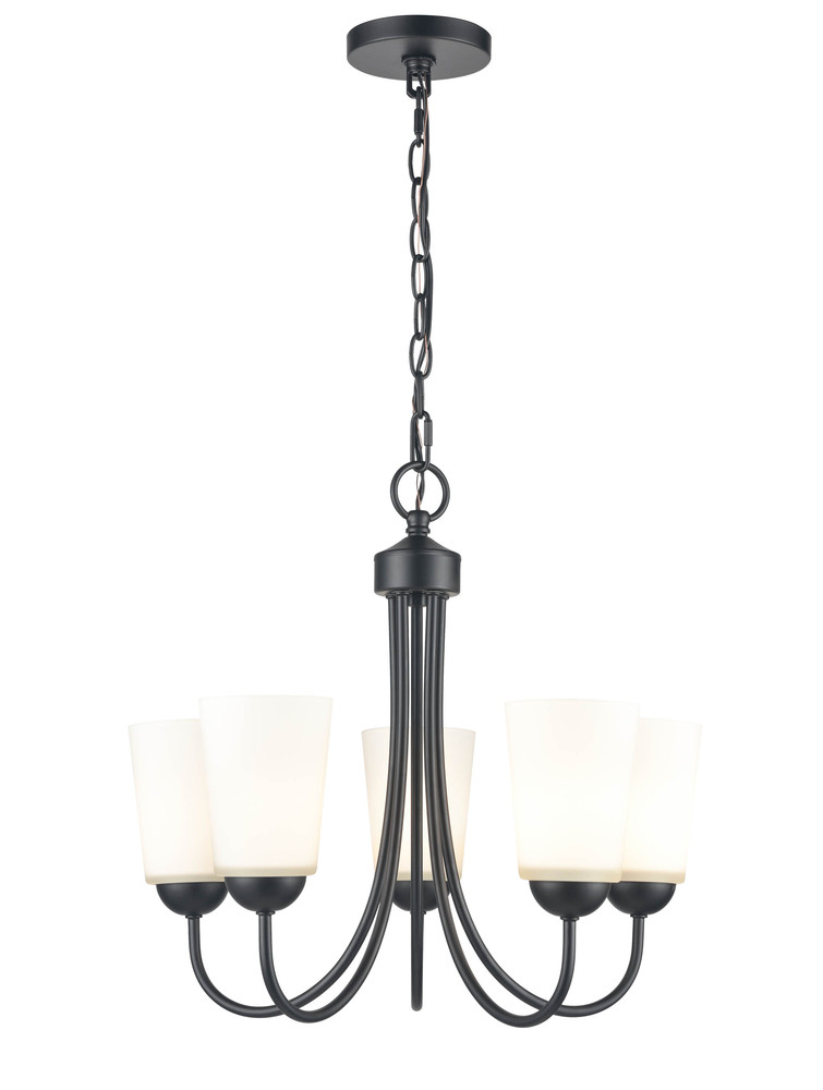 Ivey Lake 5-Light Chandelier Ceiling Light Matte Black