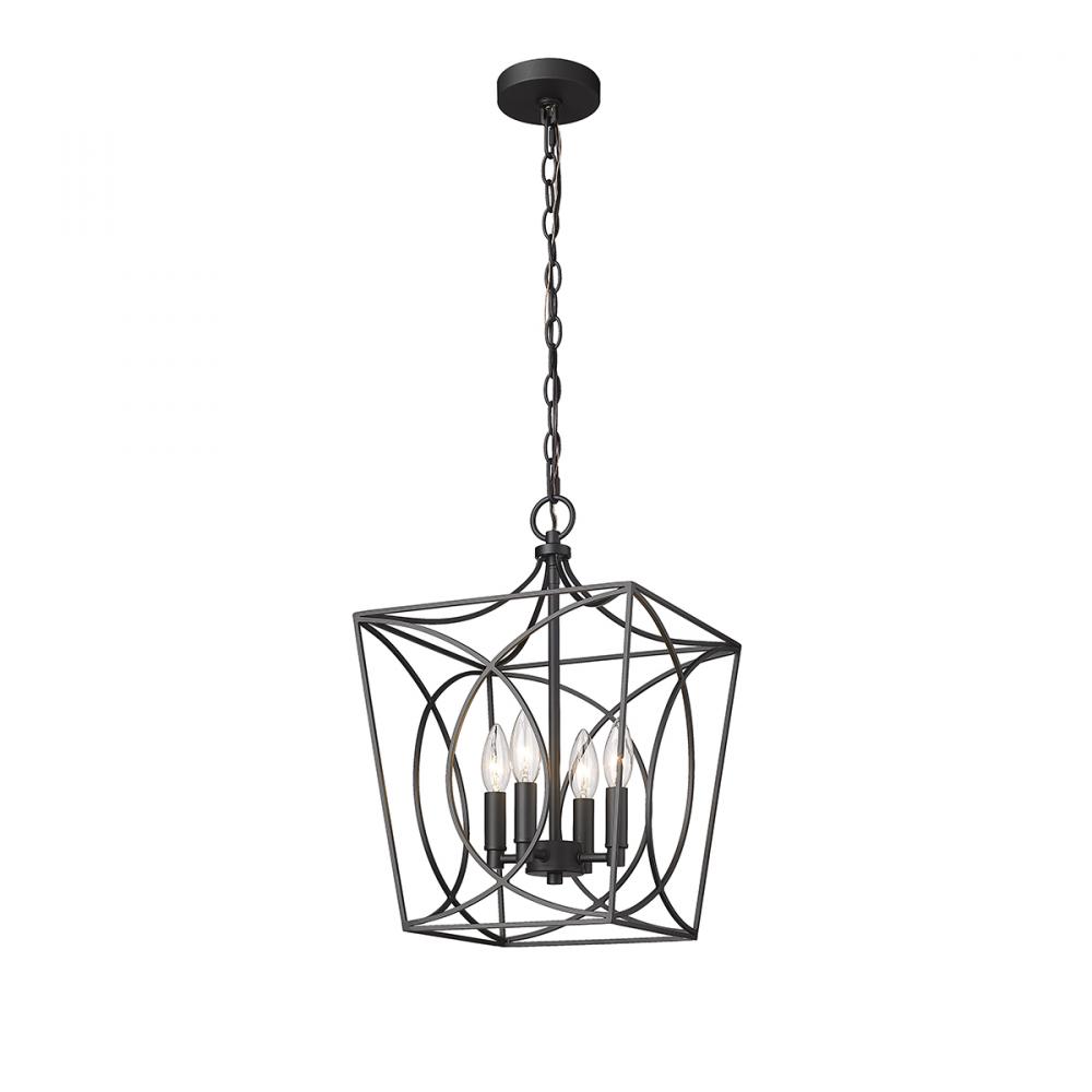 Tracy 4-Light Pendant light Matte Black