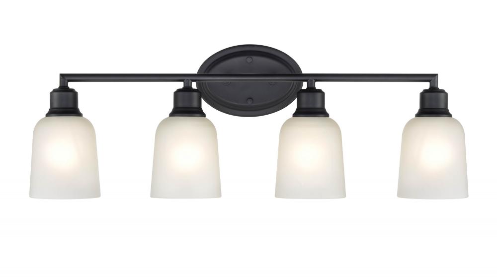 Amberle 4-Light Vanity Matte Black