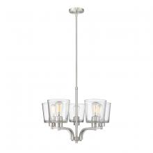 Millennium 497005-BN - Evalon 5-Light Chandelier Ceiling Light Brushed Nickel