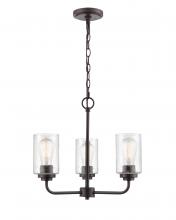 Millennium 9603-RBZ - Moven 3-Light Chandelier Ceiling Light Rubbed Bronze