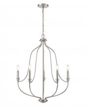 Millennium 98005-BN - Senoia 5-Light Chandelier Ceiling Light Brushed Nickel