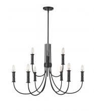 Millennium 29209-MB - Potiss 9-Light Chandelier Ceiling Light Matte Black