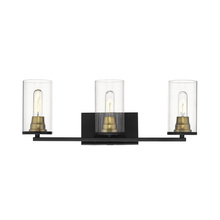 Millennium 3493-MB/HBZ - Pasadena 3-Light Vanity Matte Black/Heirloom Bronze