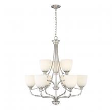 Millennium 492009-BN - Alberta 9-Light Chandelier Ceiling Light Brushed Nickel