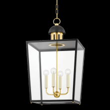 Mitzi by Hudson Valley Lighting H737704L-AGB/SBK - JUNE Lantern