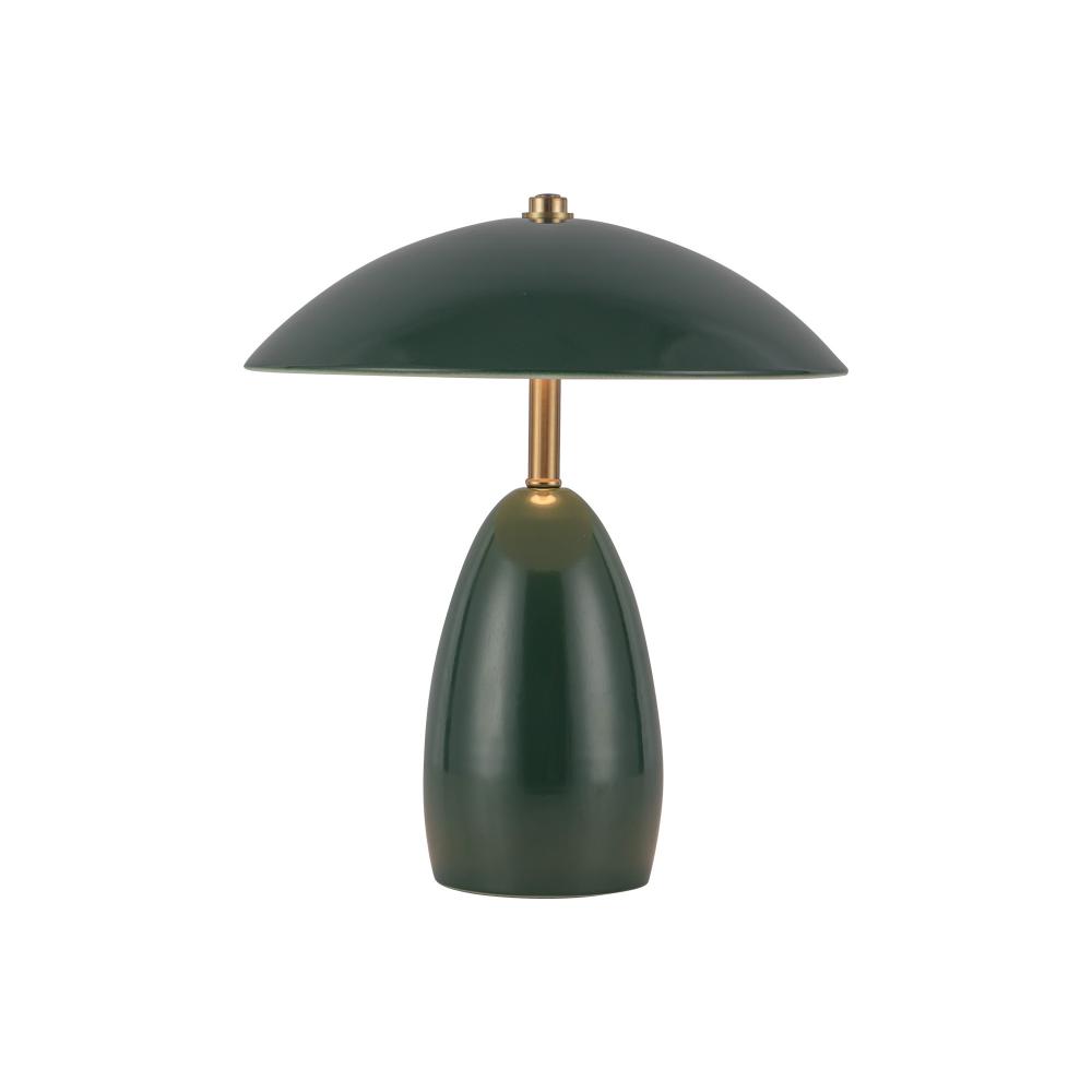 Poppy 9-in Pine Green LED Table Lamp