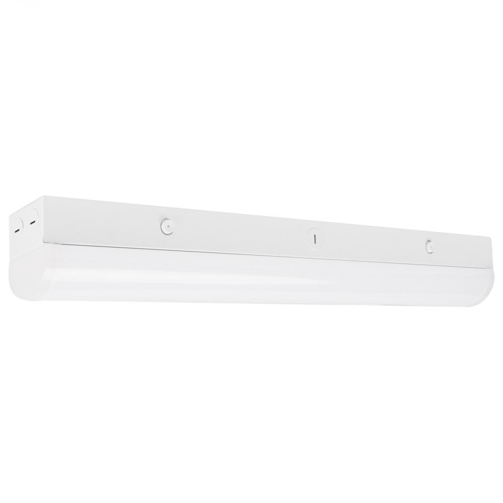 2 Foot LED Linear Strip Light; Field Selectable; White Finish