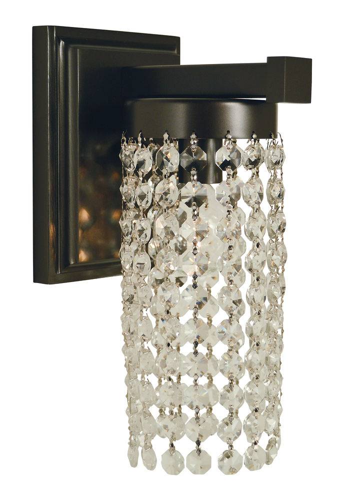 1-Light Polished Nickel Gemini Sconce