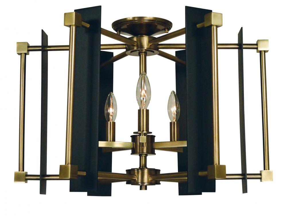 5-Light Louvre Flush Mount/Semi Flush Mount