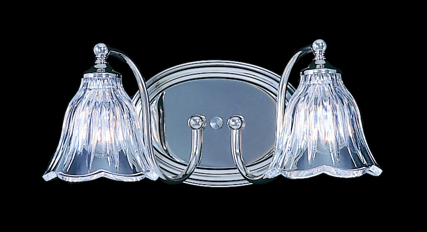 2-Light Polished Nickel Geneva Sconce