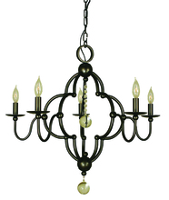 Framburg 1161 MB - 5-Light Mahogany Bronze Quatrefoil Dining Chandelier