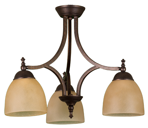 Austin 3-Light Down Chandelier/Nook - RB