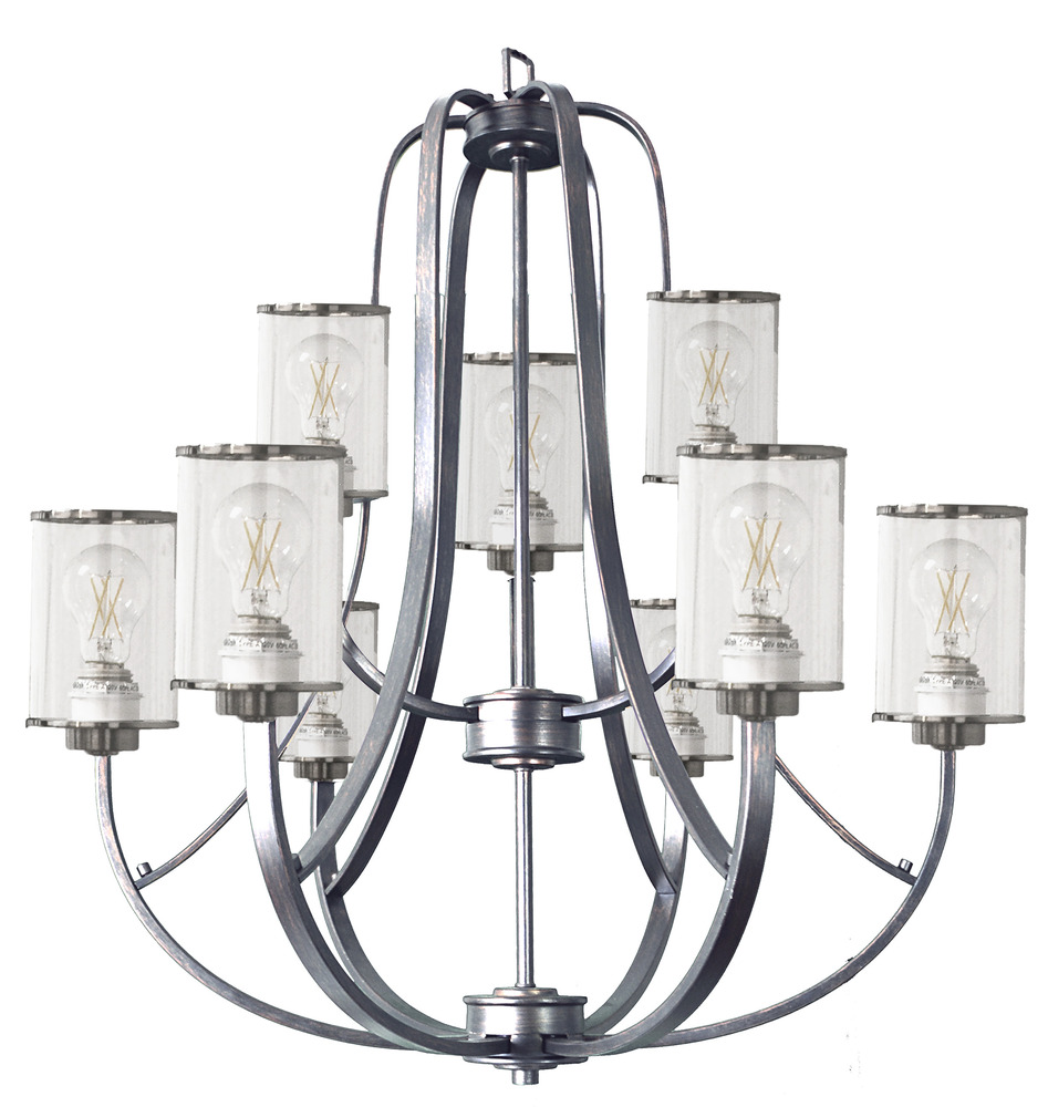 Lexington 9-Light Clear Glass Chandelier - NK